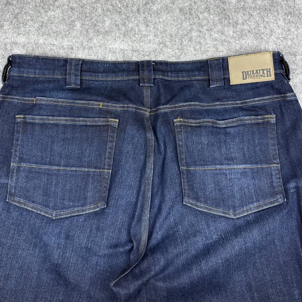 Duluth Trading Co Ballroom Double Flex Jeans Men 42x34 Relaxed Fit Dark Wash EUC - Picture 14 of 14